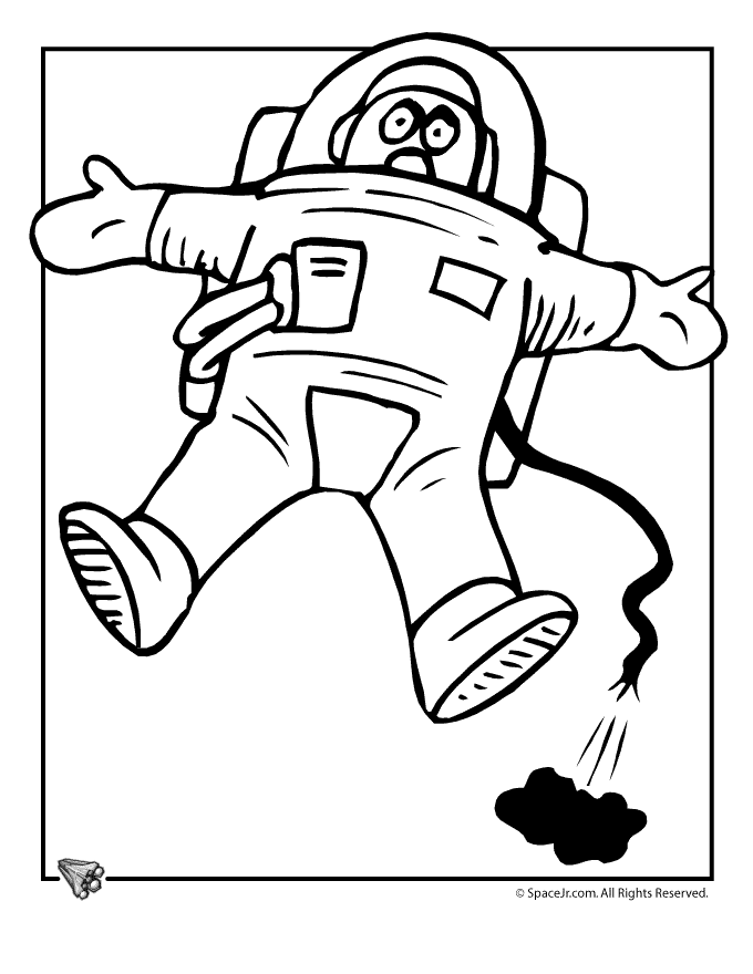 Plansa de colorat cu Astronaut 21 14